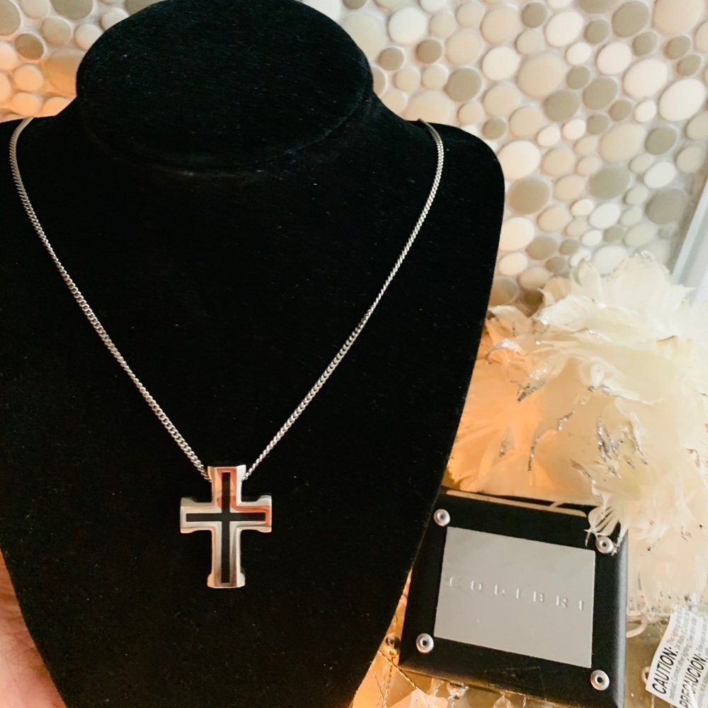 N49- Ed Force stainless steel cross necklace